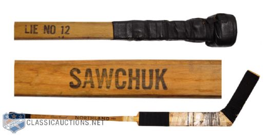 Terry Sawchuks 1968-69 Detroit Red Wings Northland Game-Used Stick