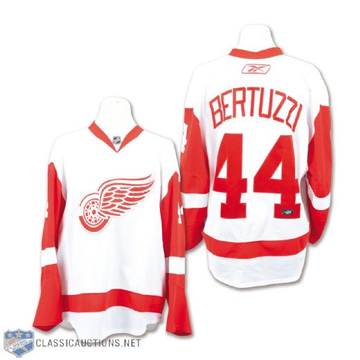 Todd Bertuzzis 2009-10 Detroit Red Wings Game-Worn Playoffs Jersey with LOA