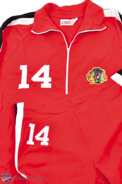 Chicago Black Hawks Mid-1970s Players Warm-Up Suit