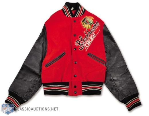 Vintage 1960s Chicago Black Hawks Jacket by Gunzos