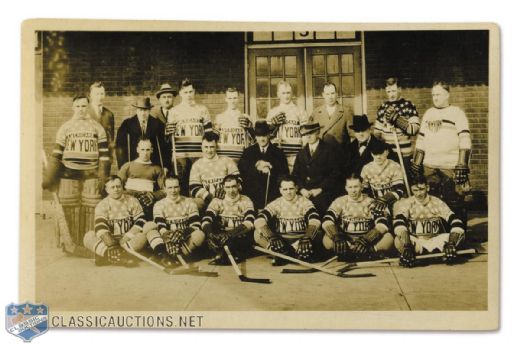 New York Americans 1925-26 Inaugural Season Team Photo Postcard