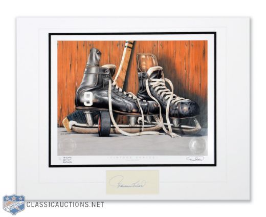 Maurice Richard Signed "Vintage Skates" Original Artist Retouch Art Print (1/1) by Daniel Parry (16" x 20")