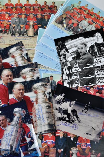 Maurice Richard, Henri Richard and Jean Beliveau Collection of 22 Signed Photos / Pictures