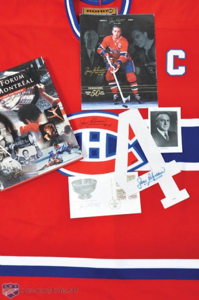 Jean Beliveau, Guy Lafleur and Henri Richard Autograph Collection of 20 Pieces