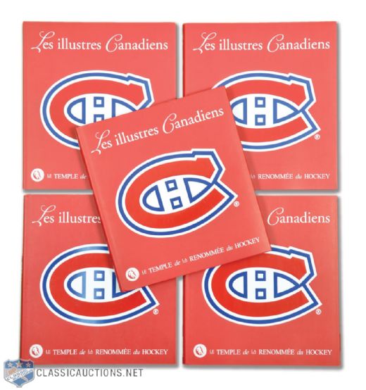 Montreal Canadiens Beliveau, Lafleur, Richard and Cournoyer Multi-Signed Hardcover Books (5)