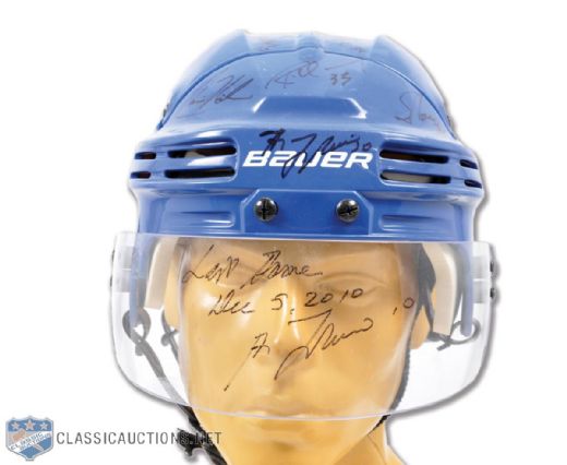 Claude Lemieuxs Multi-Signed Helmet from Guy Lafleur Last Game in Montreal