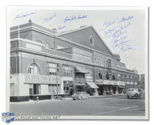 Photo of the Old Montreal Forum Autographed by 12 Canadiens Greats (16" x 20")
