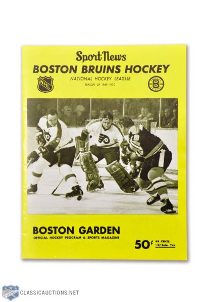 Bobby Orr 100th Point of Season 1969-70 Boston Gardens Program