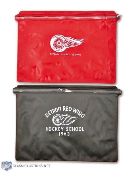Early-1960s Detroit Red Wings Hockey School Memorabilia Collection (4 Pieces)