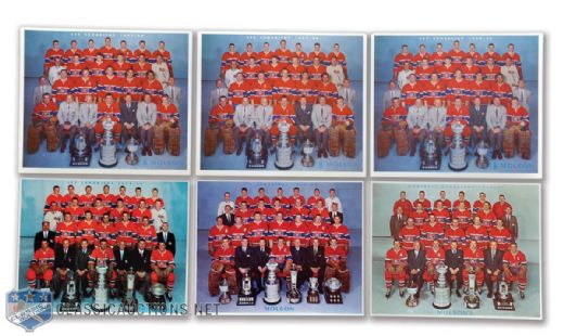 Montreal Canadiens 1952-53 to 1960-61 Team Picture Collection of 12