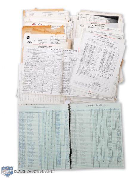 Official NHL Game Documents for 1983-84 Montreal Canadiens Games (Approx. 78 Games)