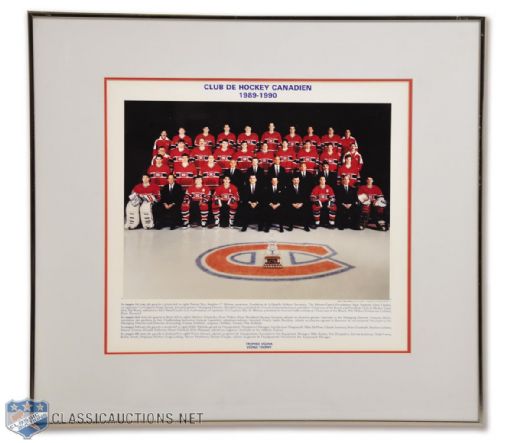 Montreal Canadiens 1989-90 Framed Official Team Photo (20" x 22")