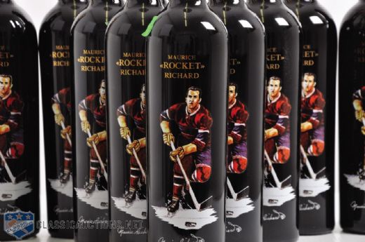 Maurice "Rocket" Richard Unopened Wine Bottle Collection of 12