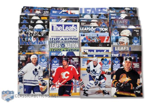 Toronto Maple Leafs 1981-2010 Program Collection of 52