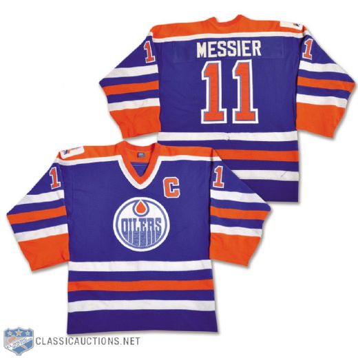 Mark Messier 1988-89 Edmonton Oilers Vintage Replica Nike Mesh Jersey with 10th Anniversary Patch