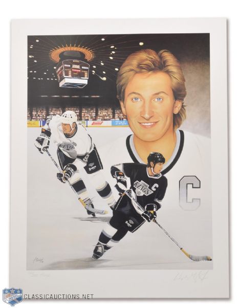 Wayne Gretzky Signed "2000 (Points)" Joe Theiss Limited-Edition Lithograph Collection of 14 (25 3/4" x 20")