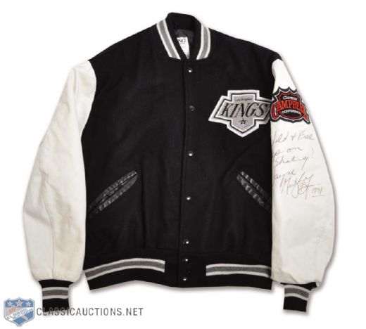 Wayne Gretzky Vintage-Signed 1991 Los Angeles Kings Jacket - Great Inscription!