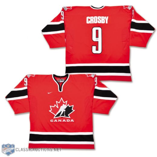 Sidney Crosby Signed World Junior Championships Team Canada Jersey