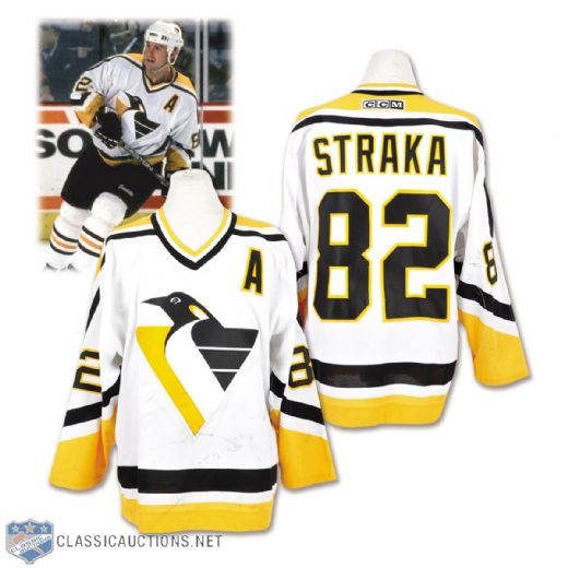 Martin Strakas 2000-01 Pittsburgh Penguins Game-Worn Alternate Captains Jersey with LOA