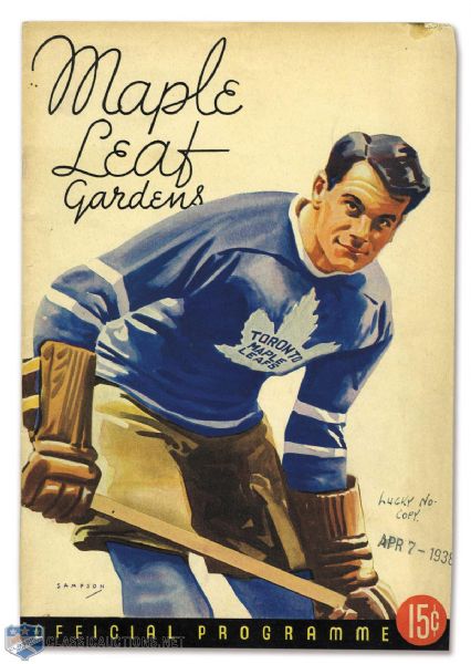 1938 Stanley Cup Finals Program- Toronto Maple Leafs vs Chicago Black Hawks