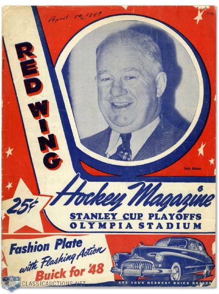 1948 Stanley Cup Finals Program - Detroit Red Wings vs Toronto Maple Leafs - Cup-Clinching Game!