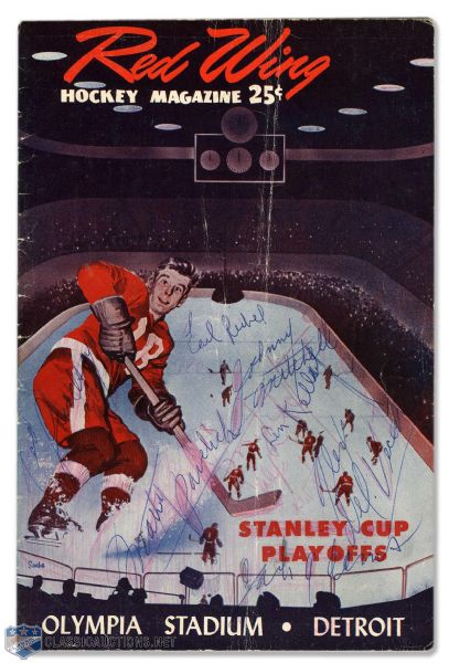 1956 Stanley Cup Finals Program - Detroit Red Wings vs Montreal Canadiens