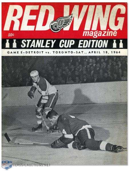 1964 Stanley Cup Finals Program - Detroit Red Wings vs Toronto Maple Leafs