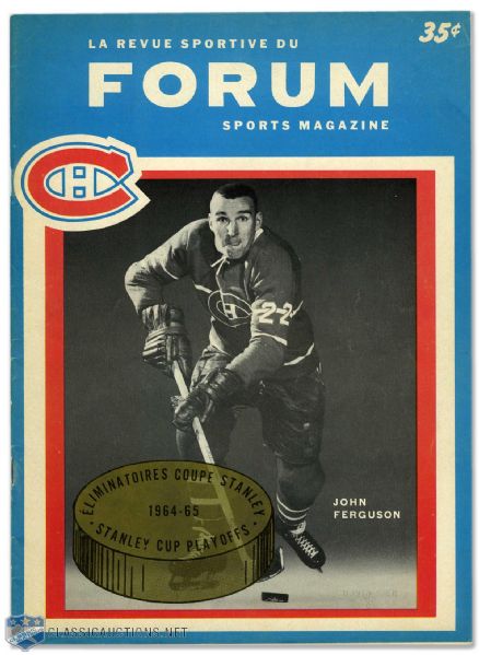 1965 Stanley Cup Finals Program - Montreal Canadiens vs Chicago Black Hawks
