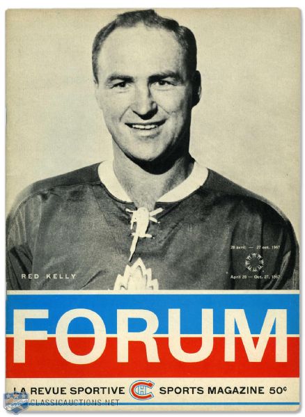 1967 Stanley Cup Finals Program - Montreal Canadiens vs Toronto Maple Leafs