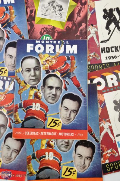 Montreal Canadiens Mid-1930s to Mid-1940s Montreal Forum Program Collection of 7