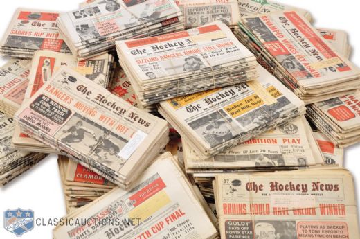 1960s and 1970s The Hockey News Collection of 450+