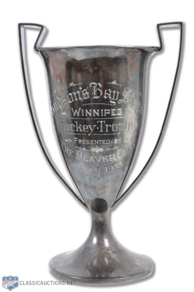 Vintage 1935 Winnipeg Hudsons Bay Store Hockey Trophy (12")