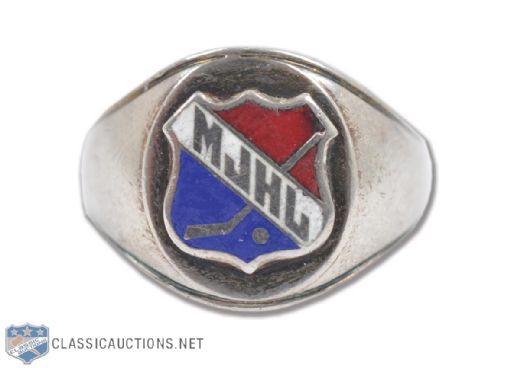 Vintage 1961-62 MJHL (Manitoba Junior Hockey League) Sterling Ring