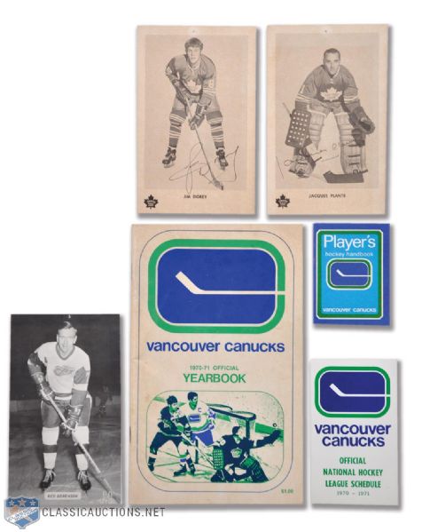 Early-1970s NHL Memorabilia and Autograph Collection of 28