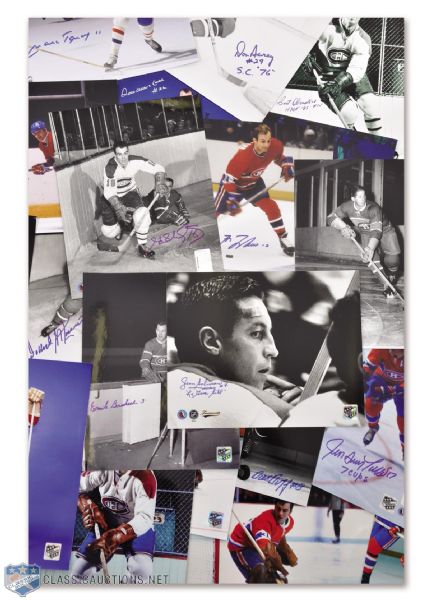 Montreal Canadiens Pre-1980 Signed Photo Collection of 41 with COAs (8" x 10")