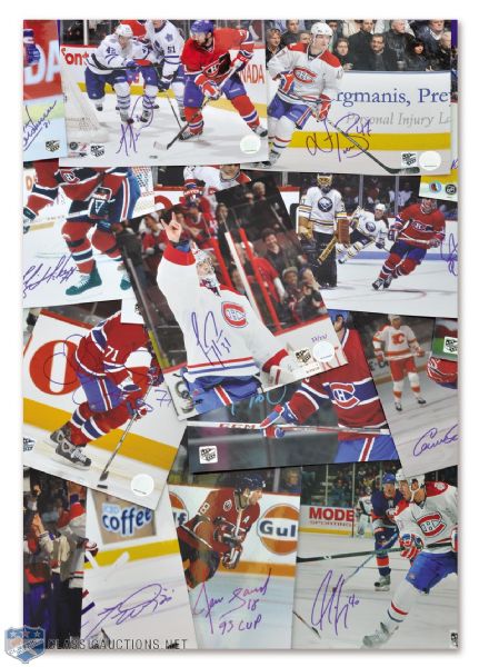Montreal Canadiens Post-1980 Signed Photo Collection of 39 with COAs (8" x 10")
