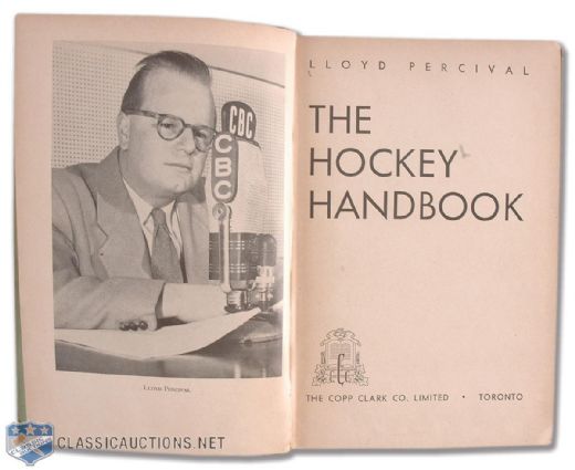 1951 "The Hockey Handbook" Signed by Author Lloyd Percival