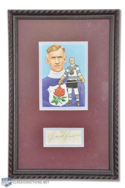 Deceased HOFer Dick Irvin Signed Framed Display (8 1/2" x 13")