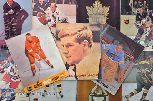 Late-1960s Early-1970s Multi-Signed Program Collection of 12 with Plante, Harvey and Orr