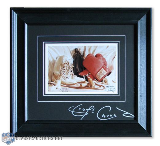 "Vintage Boxing Equipment" George Chuvalo Signed Print by Daniel Parry - Original Artist Retouch 1/1 (15" x 17")
