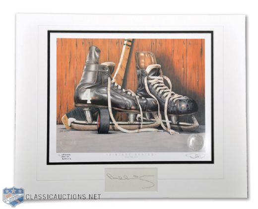 "Vintage Skates" Art Print with Custom Retouch #4 with Bobby Orr Autograph