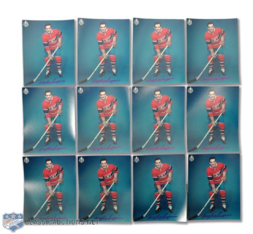 Deceased HOFer Bernard Geoffrion Collection of 20 Signed Montreal Canadiens Photos (8"x10")