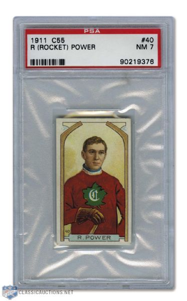 1911-12 Imperial Tobacco C55 #40 James "Rocket" Power RC - Graded PSA 7