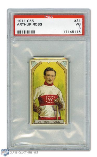 1911-12 Imperial Tobacco C55 #31 HOFer Arthur "Art" Ross - Graded PSA 3