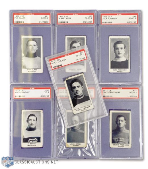 1912-13 Imperial Tobacco C57 PSA-Graded Card Collection of 7
