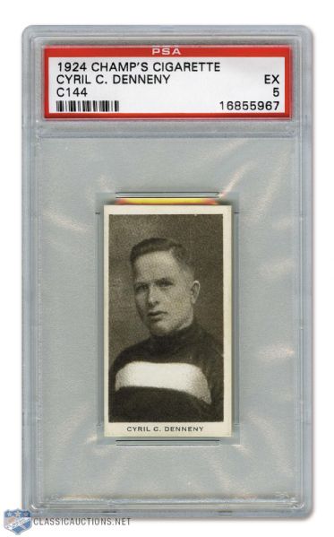 1924-25 Champs Cigarettes C144 HOFer Cyril "Cy" Denneny - Graded PSA 5