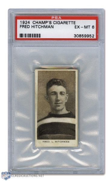 1924-25 Champs Cigarettes C144 Lionel Hitchman - Graded PSA 6