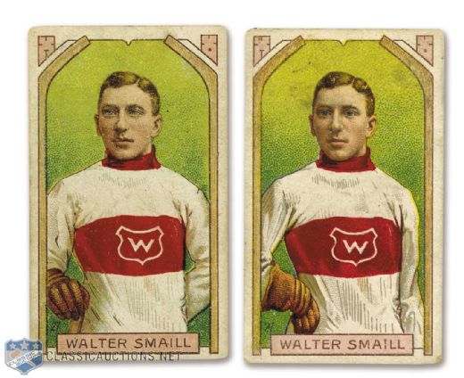 1911-12 Imperial Tobacco C55 #27 Walter Smaill RC x 2 (Both Variations)