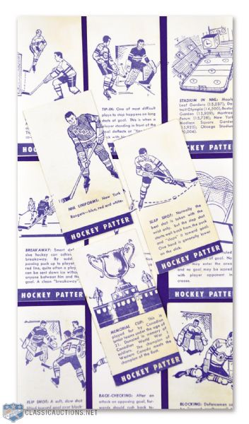 1961-63 Pattersons Candy Bar Hockey Card Collection of 25