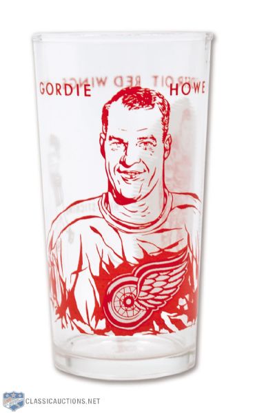 Gordie Howe 1961-62 Detroit Red Wings York Peanut Butter Glass